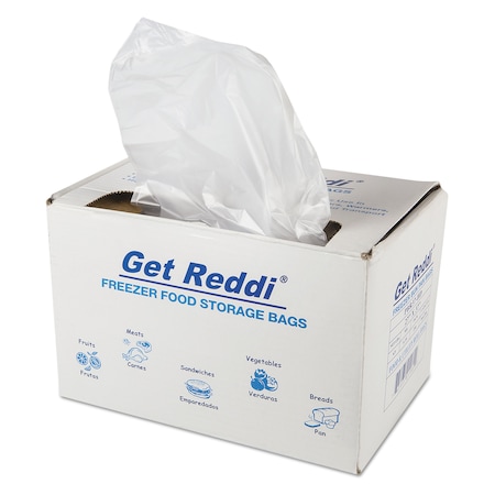 Integrated Bagging Systems Get Reddi Freezer Food Storage Bags, 0.5 mil, 27"x37", Natural, PK200 PBR37-HD